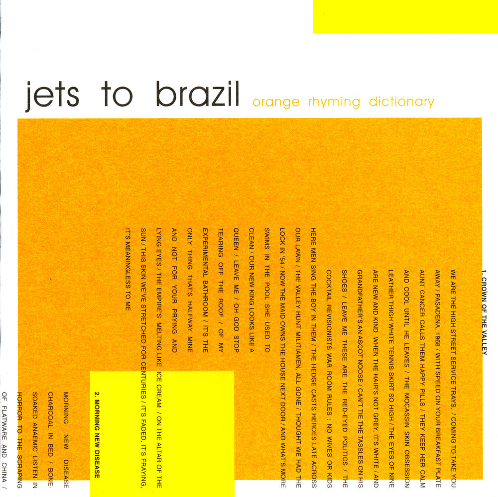 洋楽 jets to brazil/orange rhyming dictionary Jets to Brazil - Orange Rhyming Dictionary – SMARTPUNK