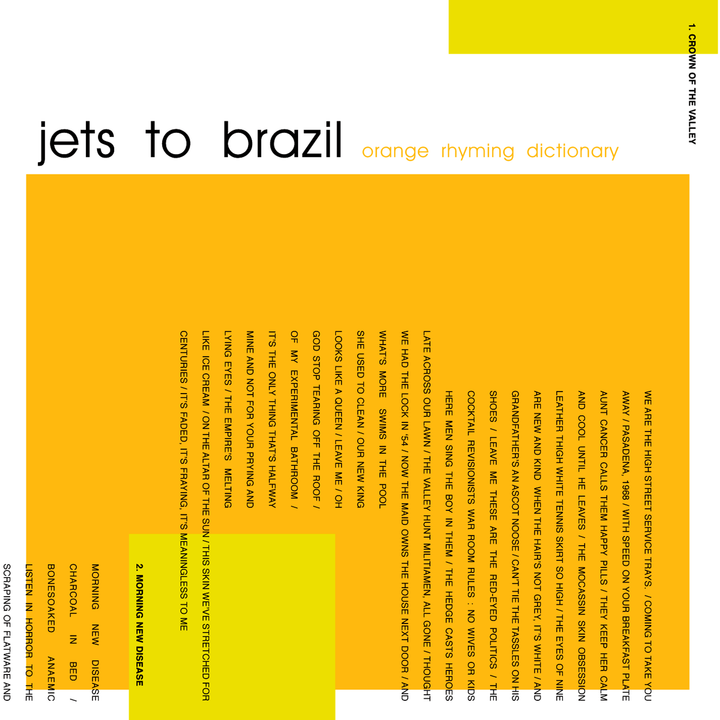 Jets To Brazil - Orange Rhyming Dictionary 