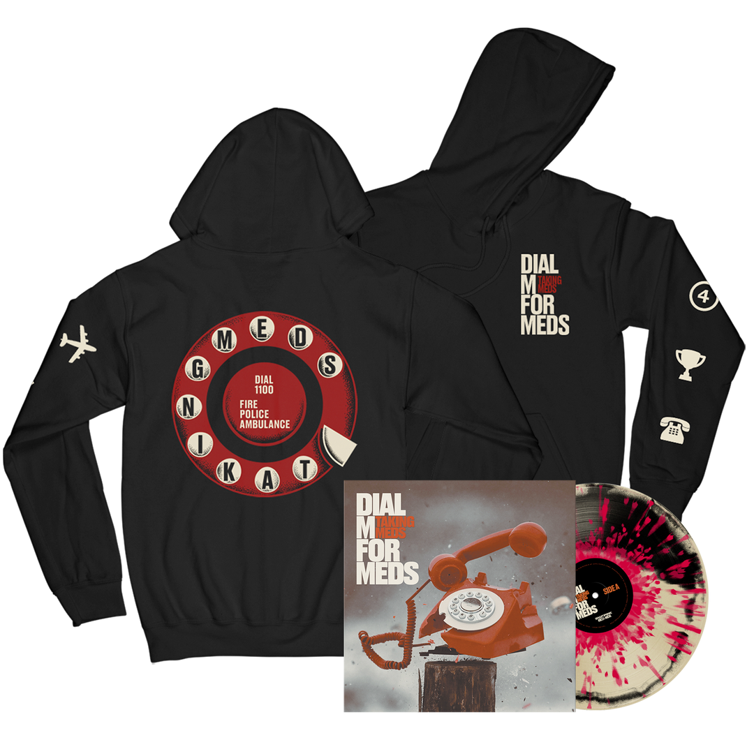 Taking Meds - Dial M For Meds LP + Hoodie Bundle