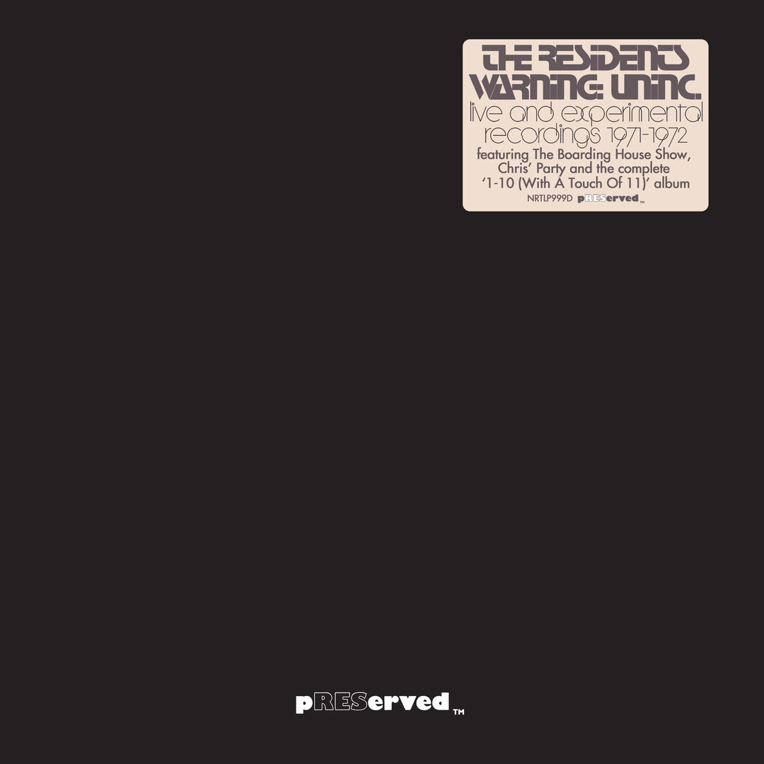 Residents - Warning Uninc.: live and Experimental Recordings 1971-1972 (RSD)